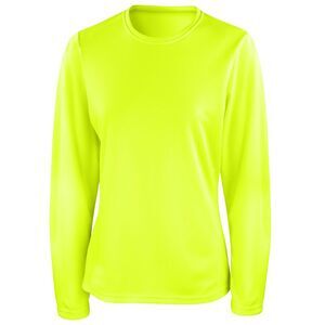 Spiro Women's Sports Quick-Dry Long Sleeve Performance T-Shirt / Lime Green